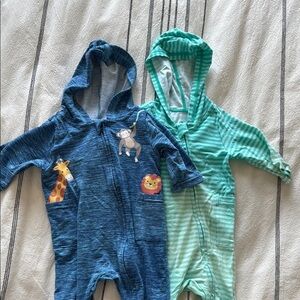 UPF 50+ Hoodie One Pieces - 3-6 months